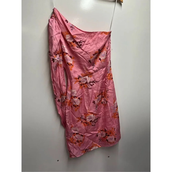 Les Reveries Floral Print One shoulder dress - Picture 4 of 10